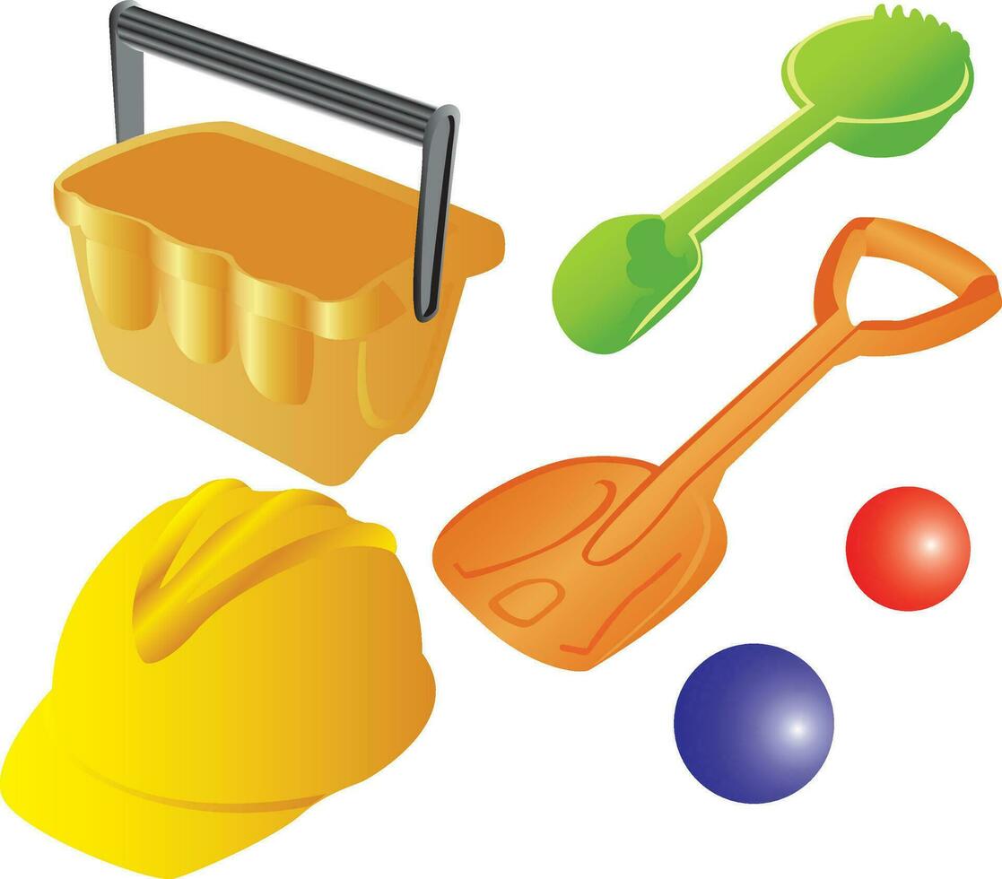 various tools and equipment for construction vector