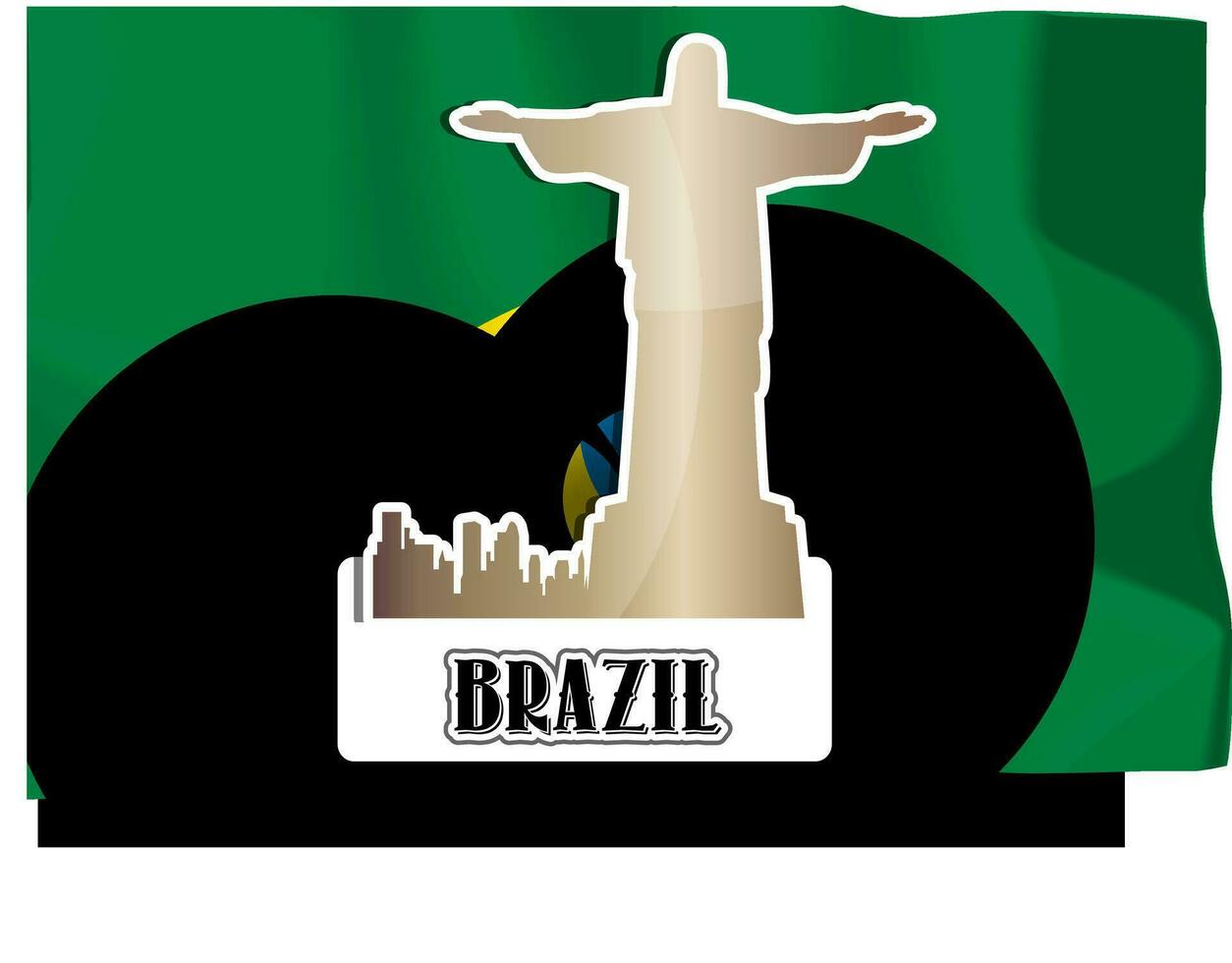 Brazil landmark illustration vector