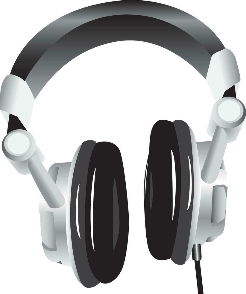 Isolated Modern headphones vector