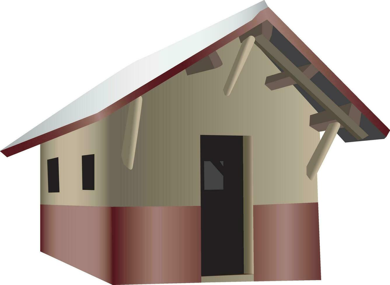 Isolated Shack house vector