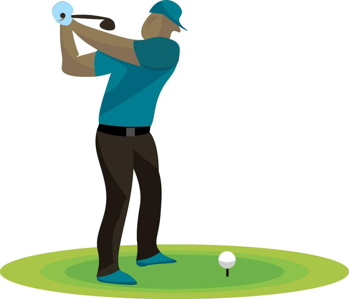 golf jugador vector ilustración