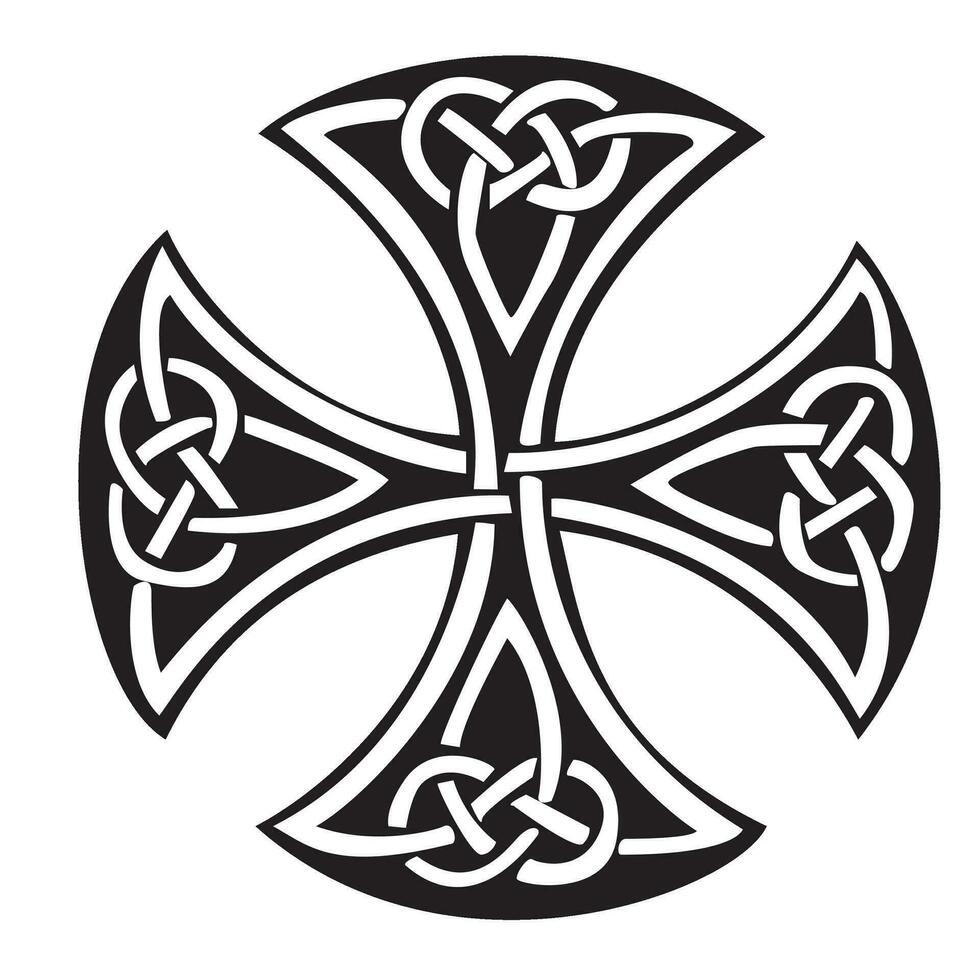 Isolated Celtic Cross vector