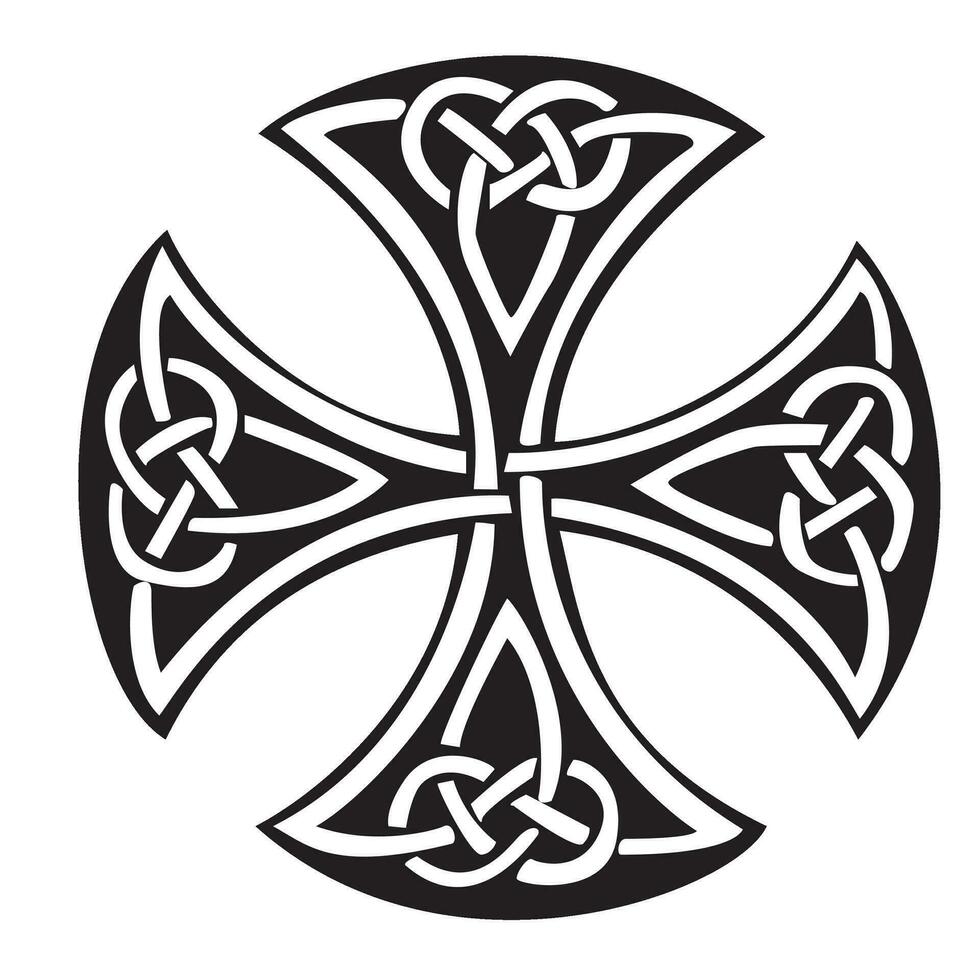 Isolated Celtic Cross vector