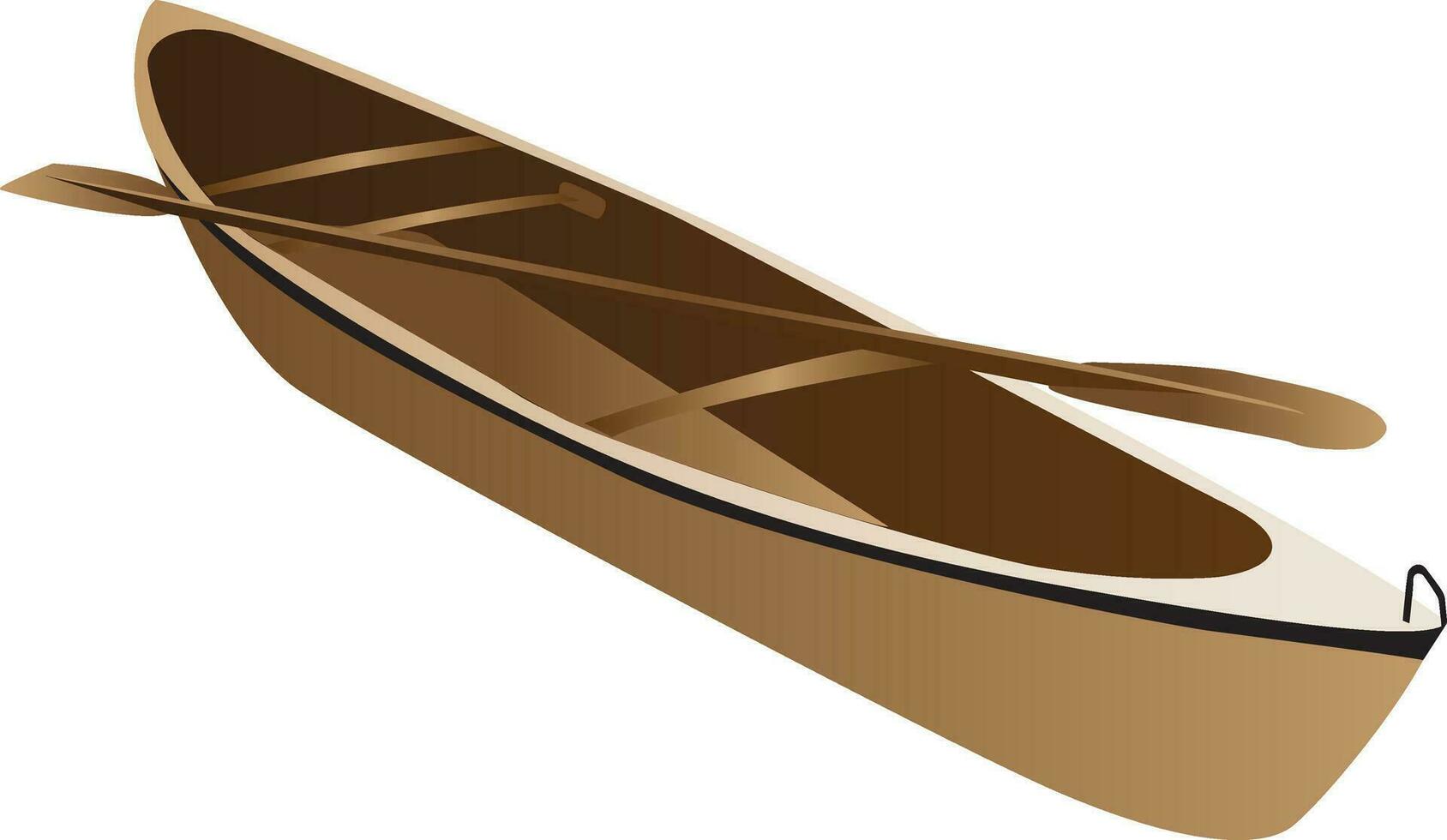 Isolated Wooden canoe vector