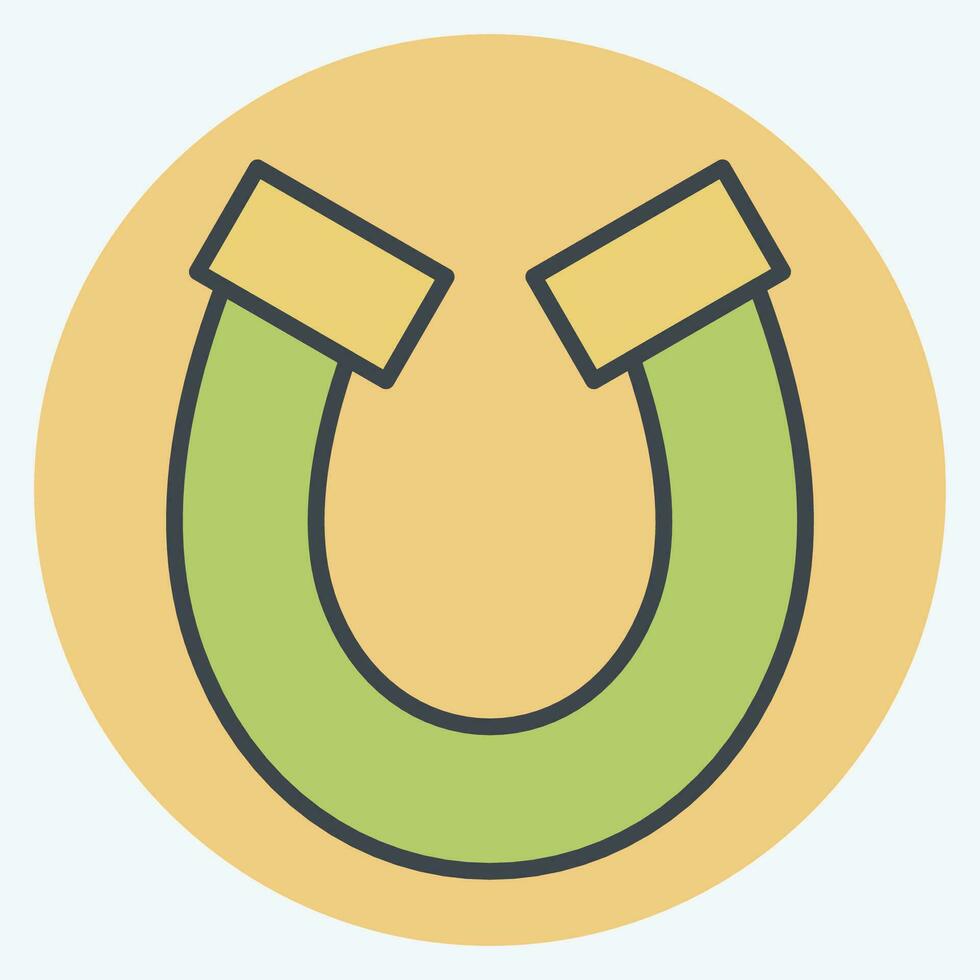 Icon Horse Shoe. related to Ireland symbol. color mate style. simple design editable. simple illustration vector