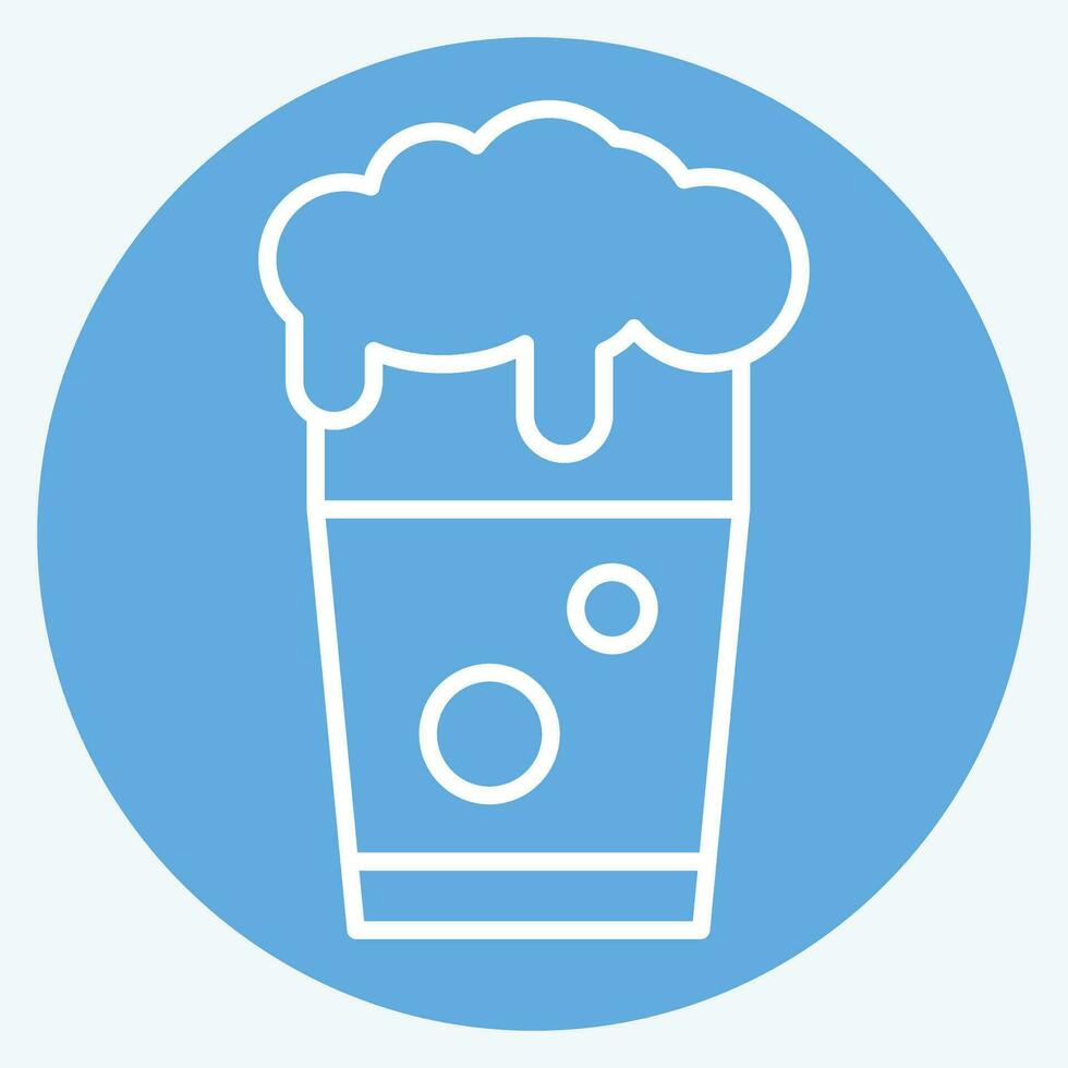 Icon Pint of Beer. related to Ireland symbol. blue eyes style. simple design editable. simple illustration vector