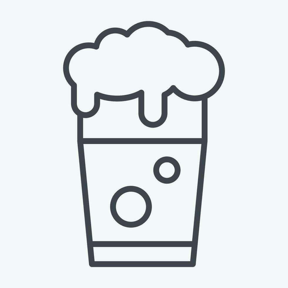 Icon Pint of Beer. related to Ireland symbol. line style. simple design editable. simple illustration vector