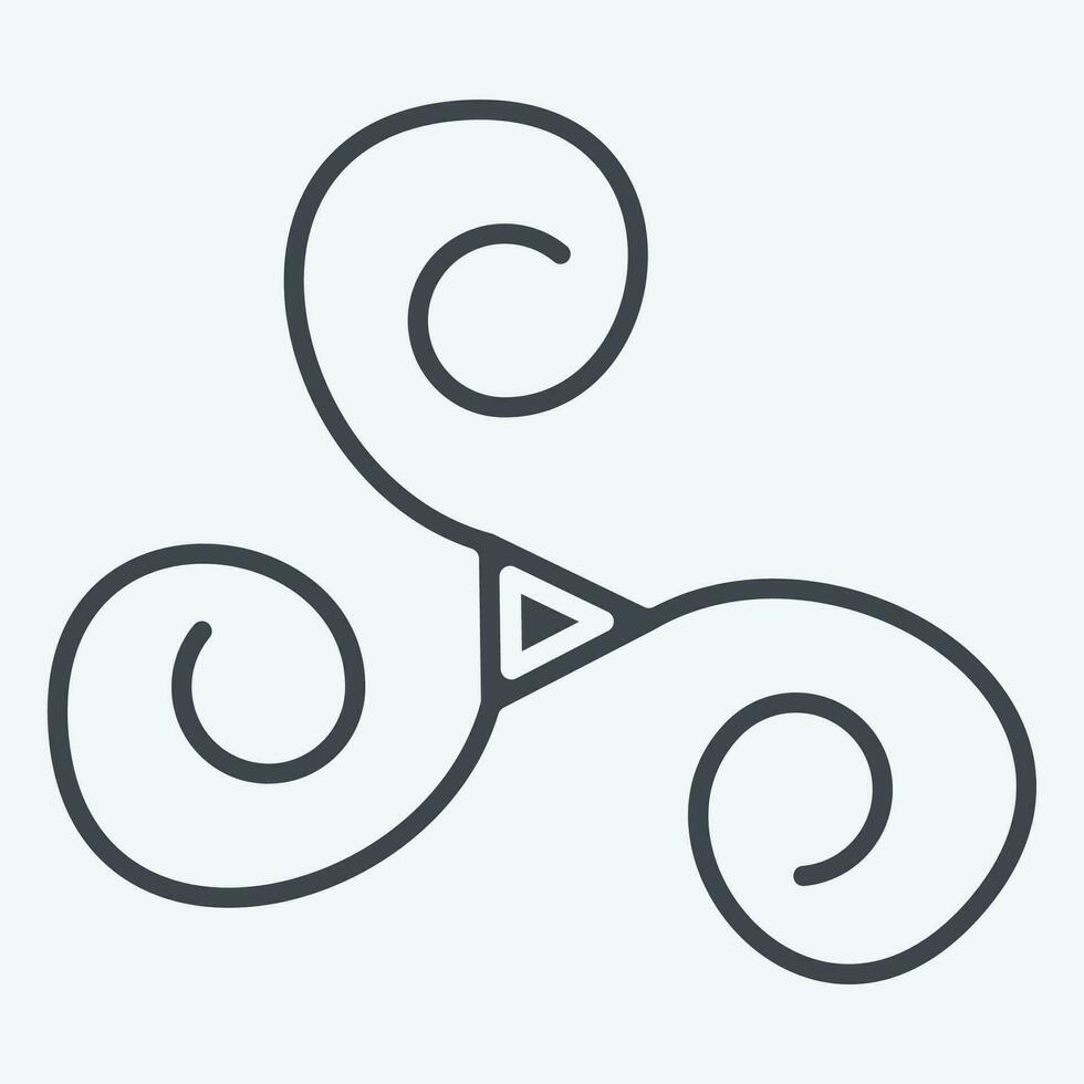 Icon Triskele. related to Ireland symbol. glyph style. simple design editable. simple illustration vector