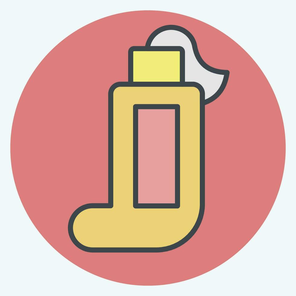 Icon Toothpaste. related to Plastic Pollution symbol. color mate style. simple design editable. simple illustration vector