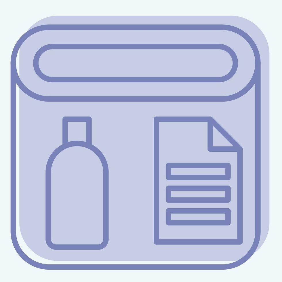 Icon Recycle Bin. related to Plastic Pollution symbol. two tone style. simple design editable. simple illustration vector