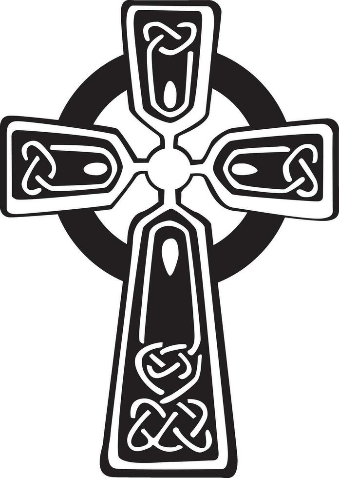 Isolated Celtic Cross vector