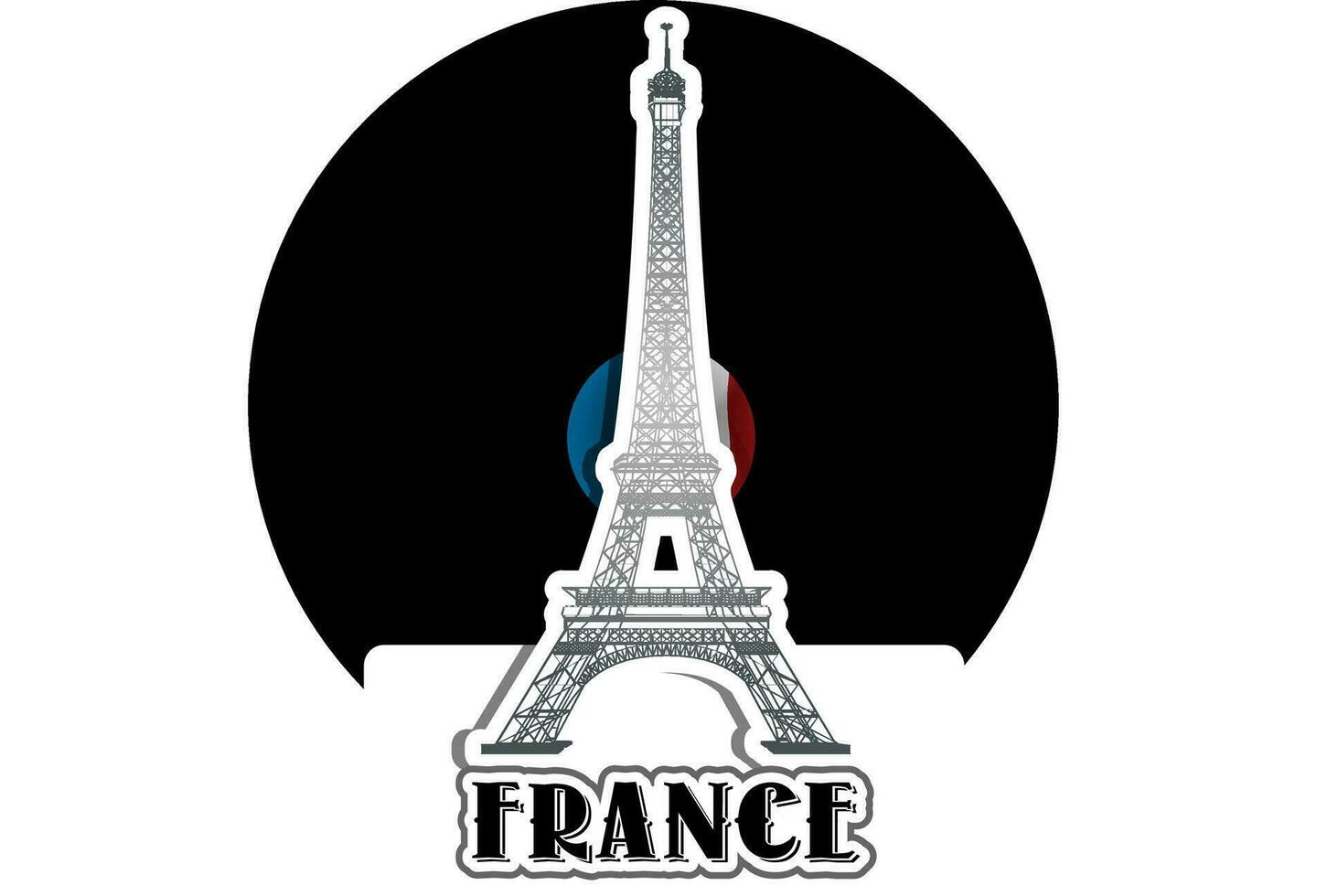 France Eiffel tower illustration vector