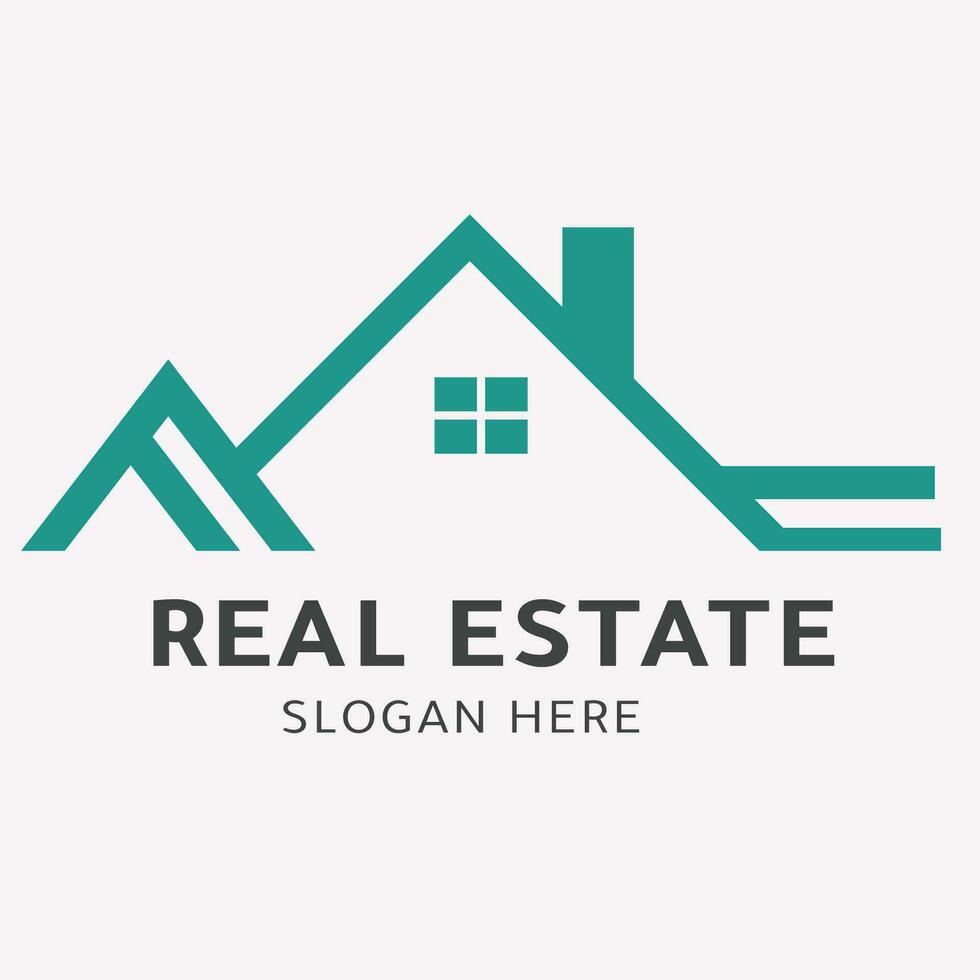 Real estate logo design template building logo house logo property logo vector