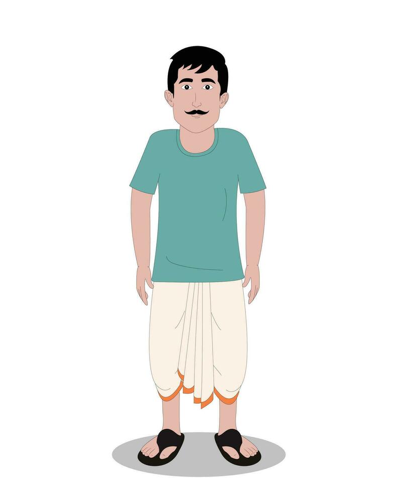 Indian men front view cartoon character for cartoon animation stories ...