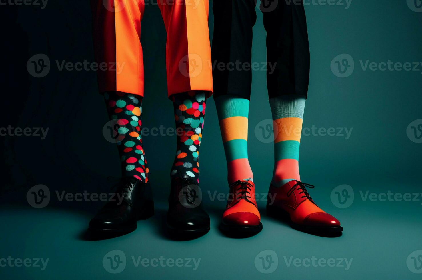 AI generated Funny socks trendy. Generate AI photo