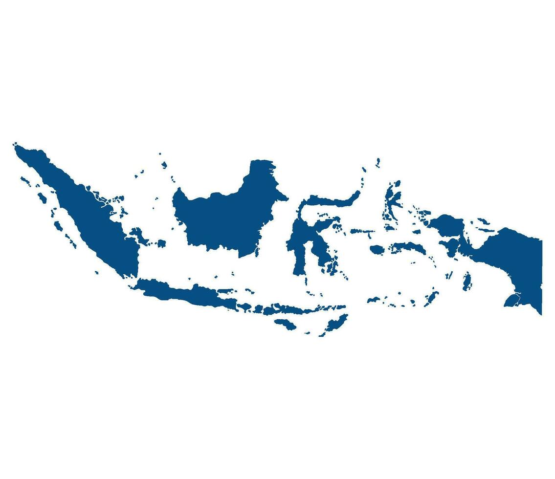 Indonesia mapa. mapa de Indonesia en azul color vector