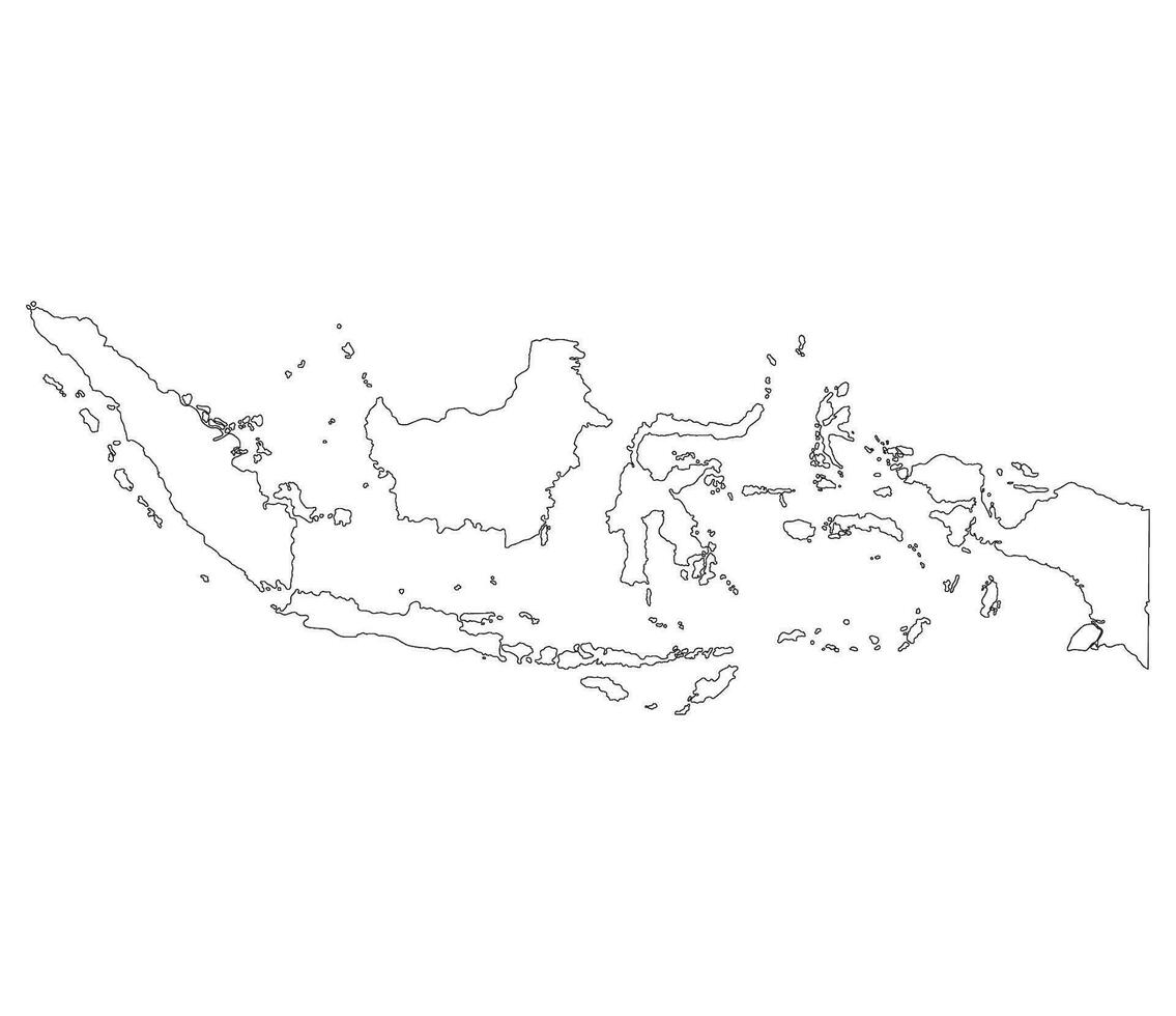 Indonesia map. Map of Indonesia in white color vector