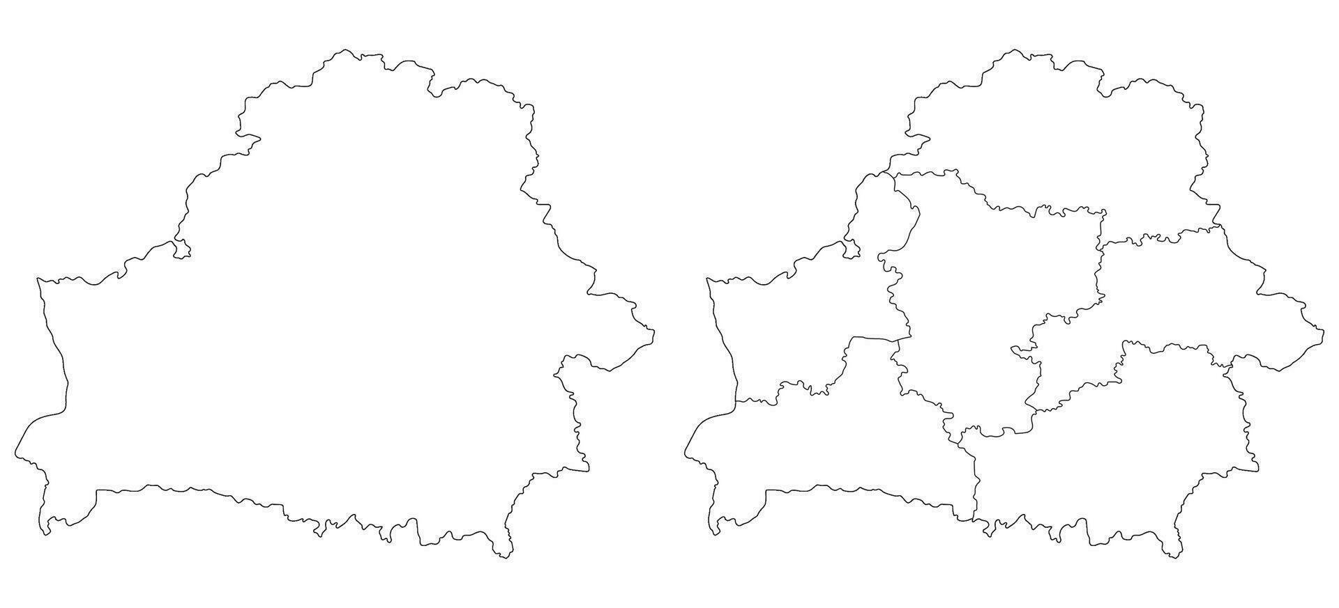 Belarus map. Map of Belarus in set vector
