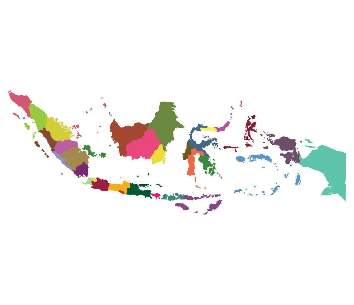 Indonesia mapa. mapa de Indonesia en administrativo provincias vector