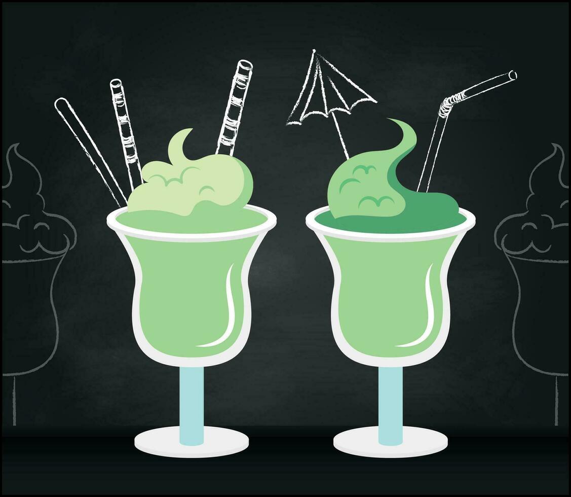 icecream on black background for celebration design. vector