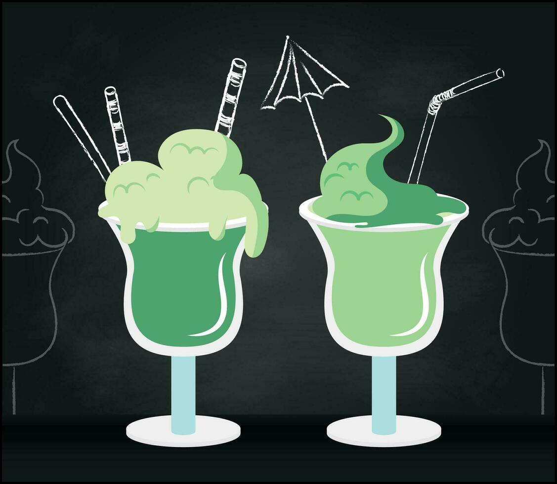 icecream on black background for celebration design. vector