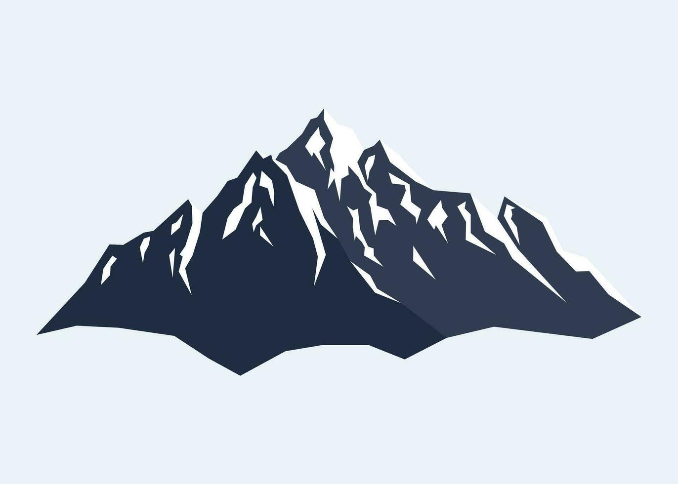 resumen oscuro azul montaña paisaje plano diseño vector