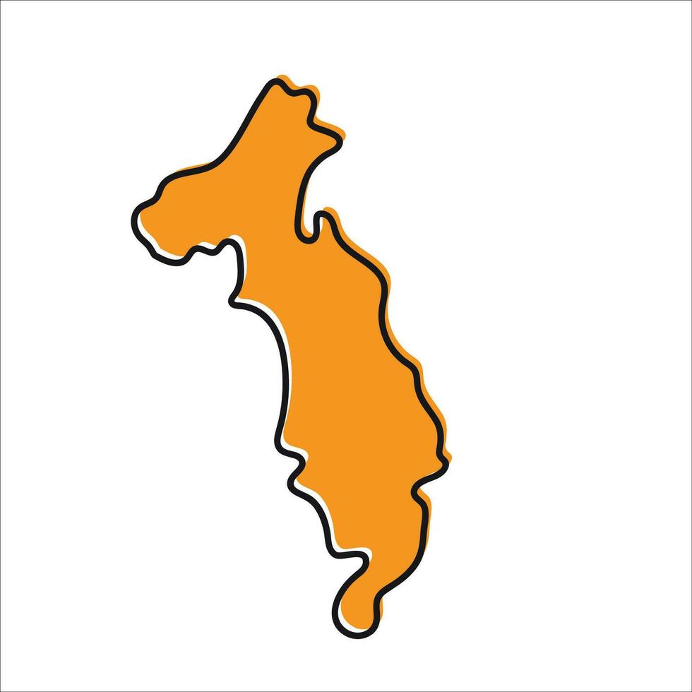 Thimphu district of Bhutan vector map illustration.