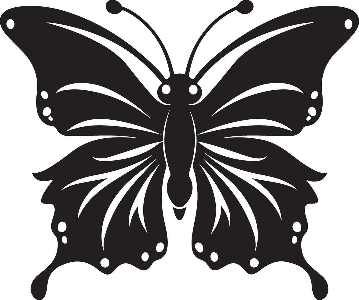 negro mariposa silueta ilustración vector