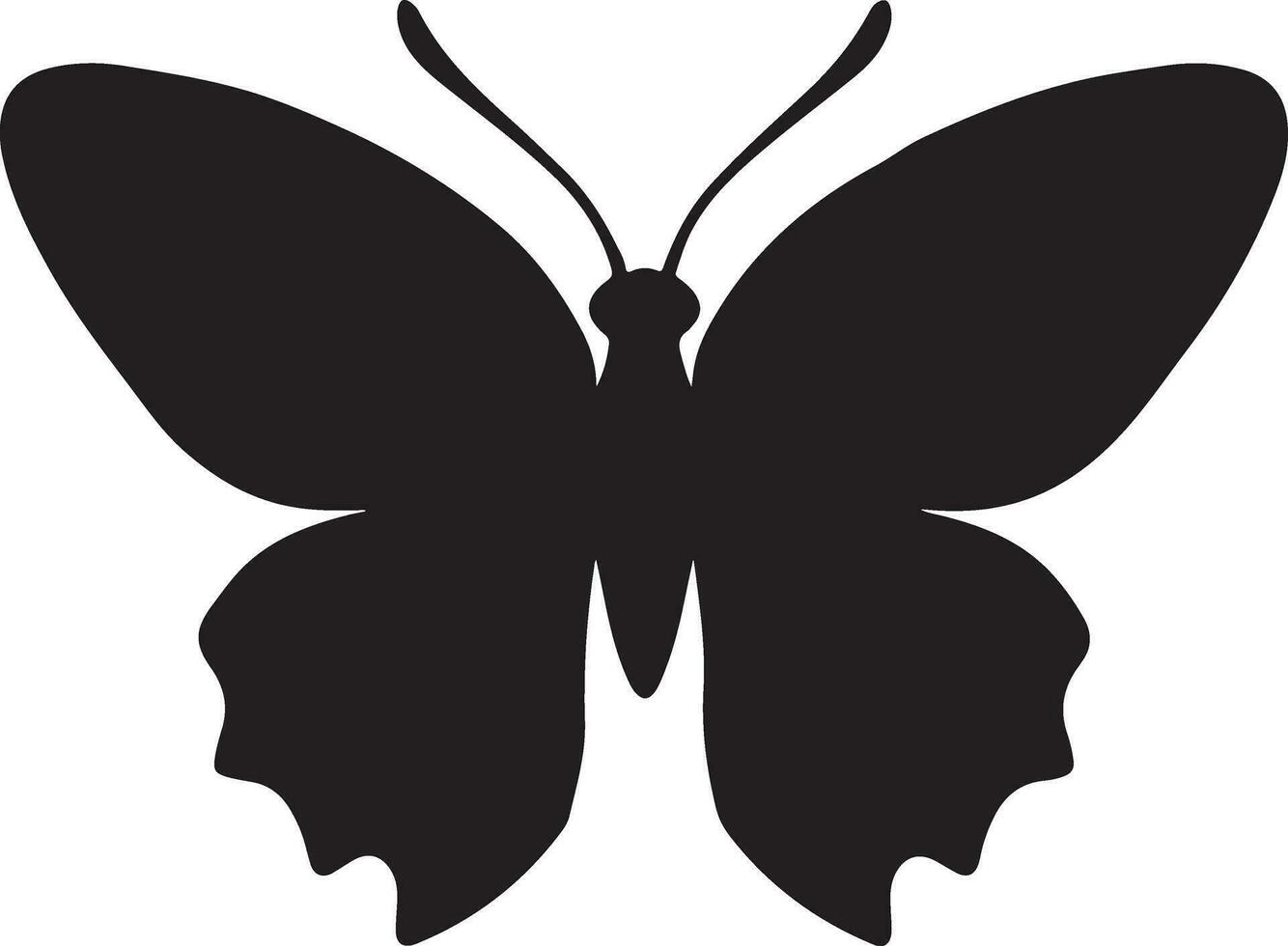 negro mariposa silueta ilustración vector