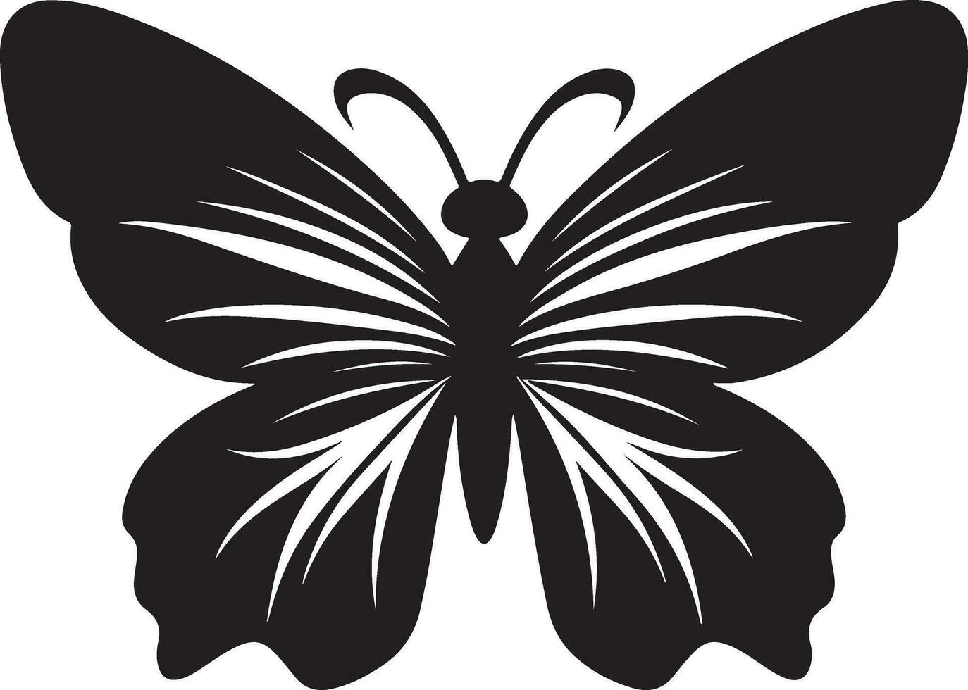 negro mariposa silueta ilustración vector