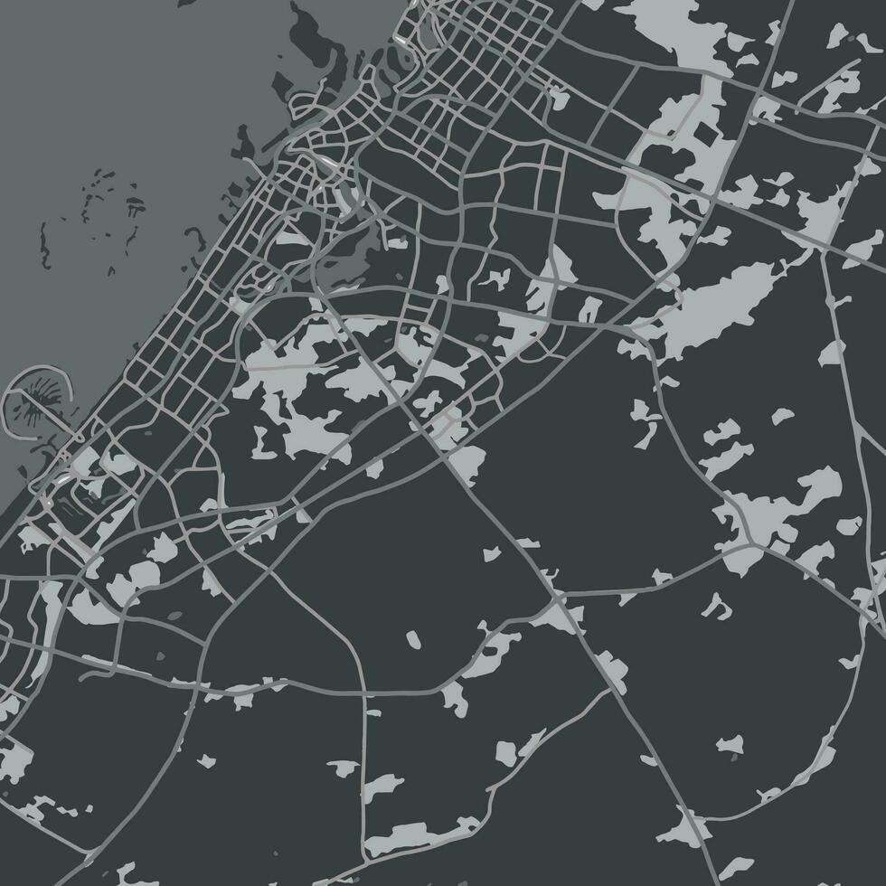 vector ilustración ciudad mapa de Dubái