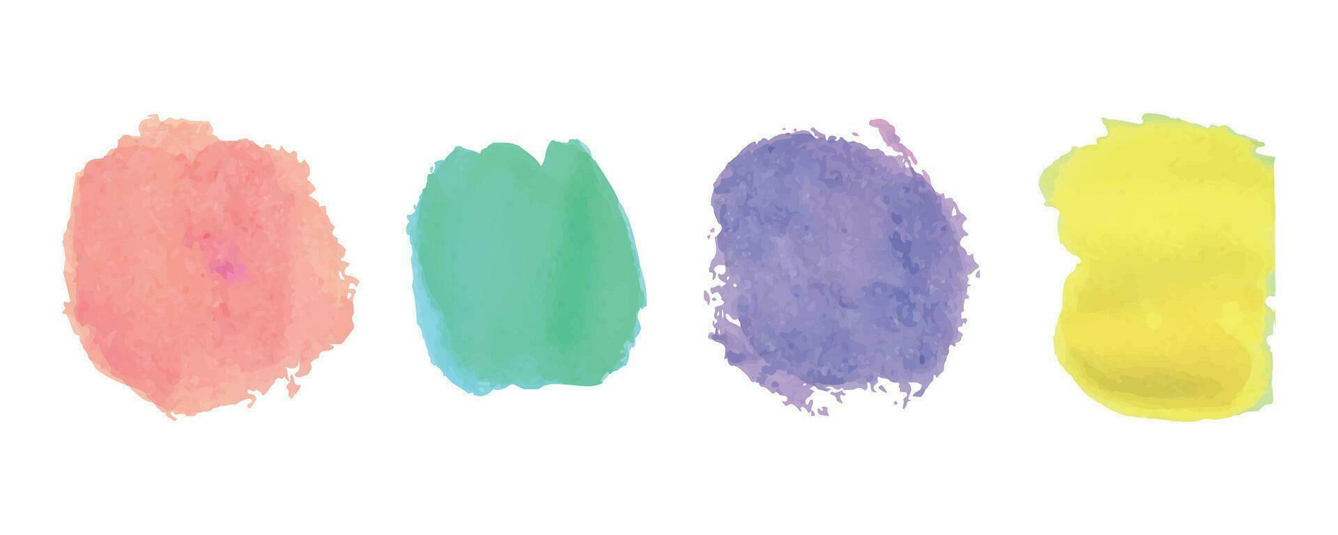 Set of abstract watercolor brush vector