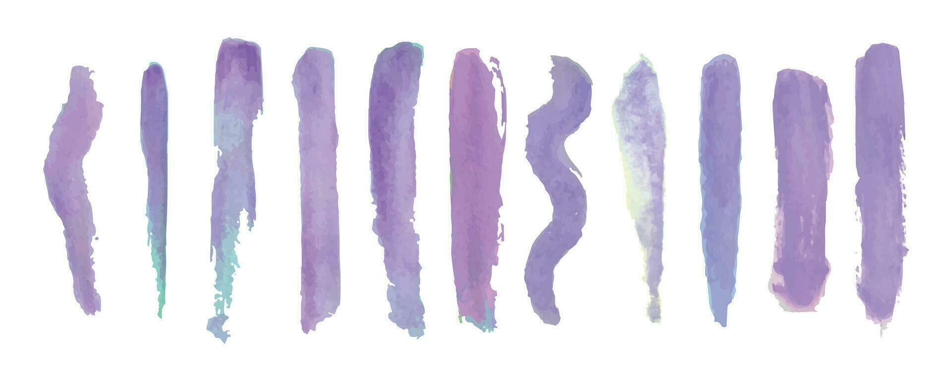 Set of abstract watercolor brush. Vector