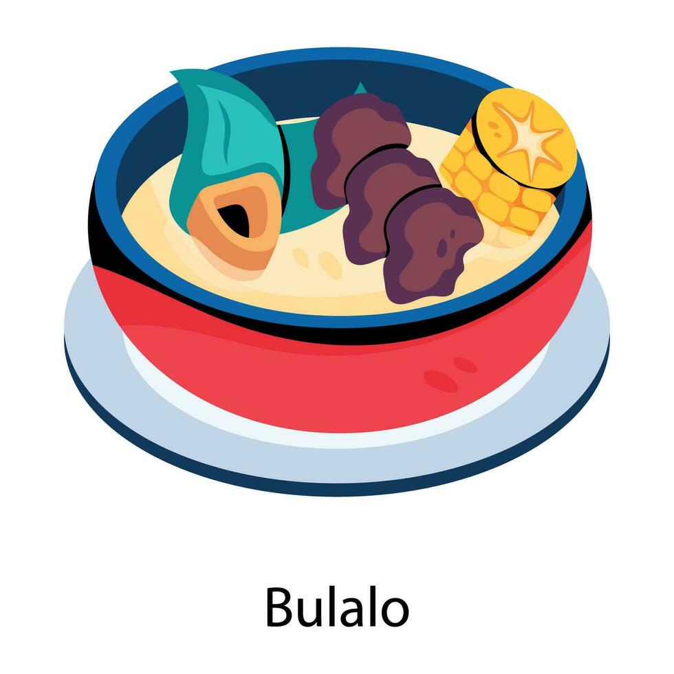 Trendy Bulalo Concepts vector