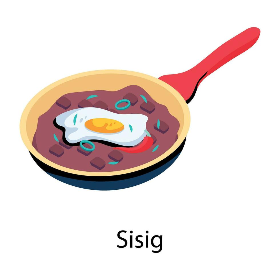 Trendy Sisig Concepts vector