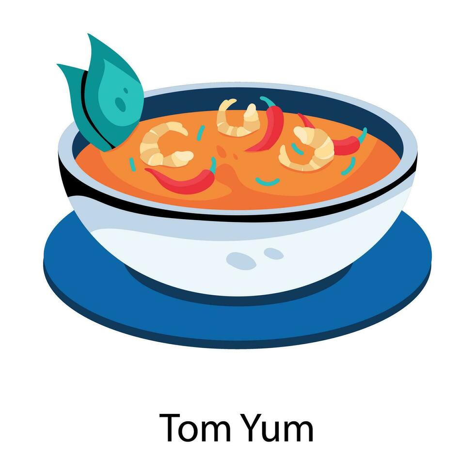 Trendy Tom Yum vector
