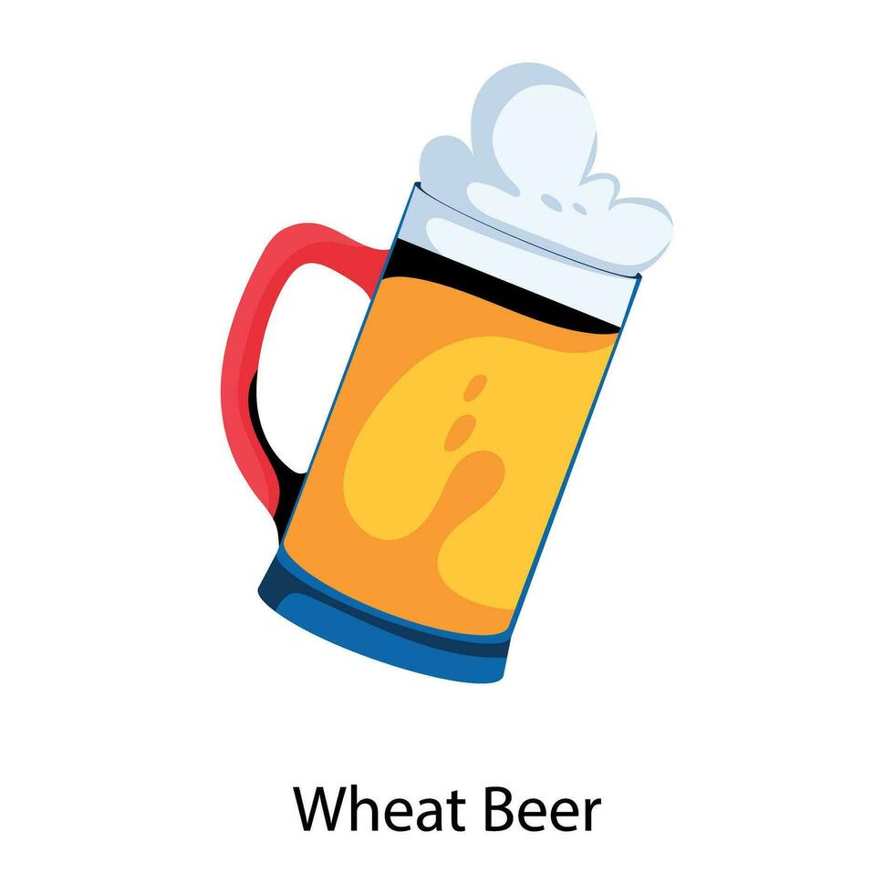 Trendy Wheat Beer vector