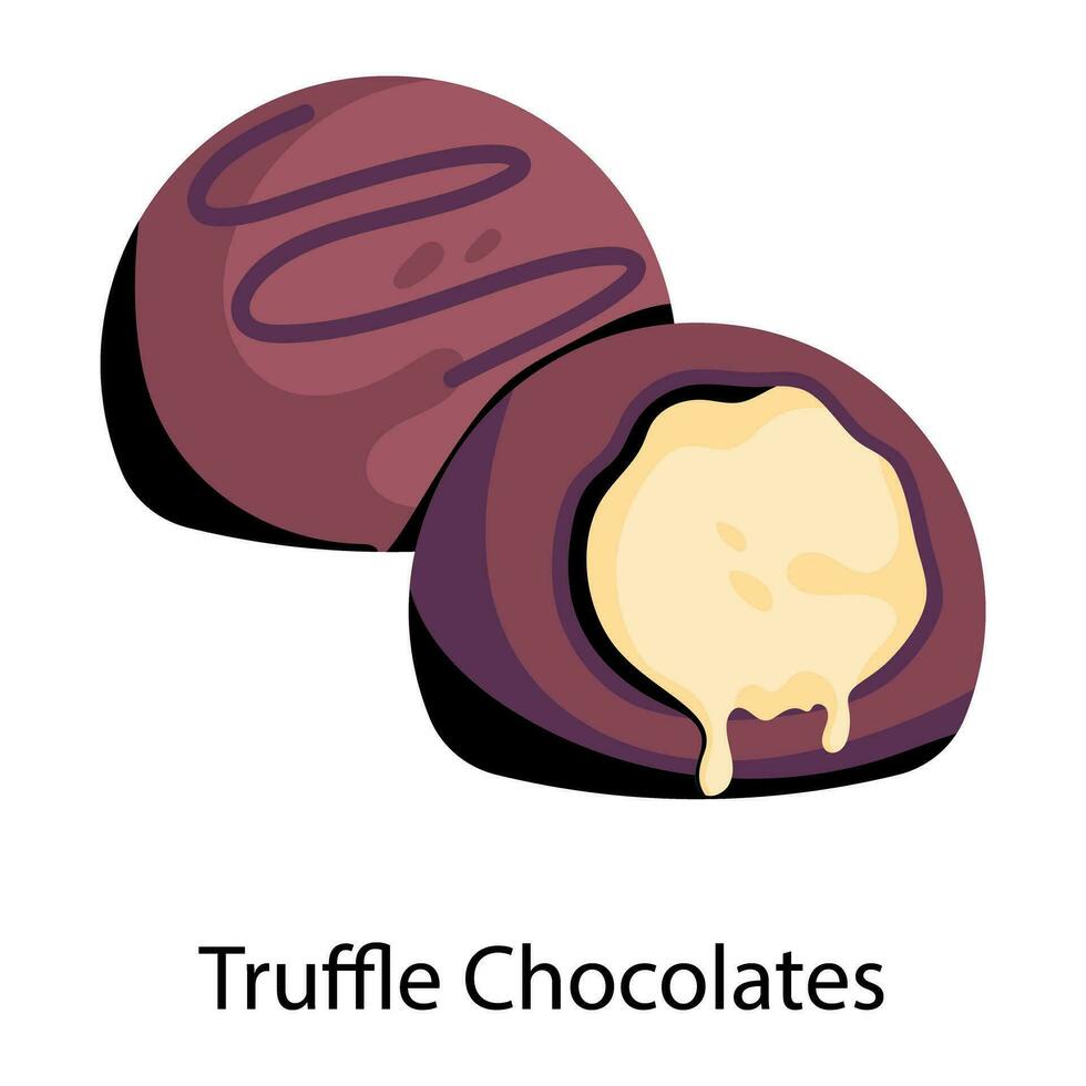 Trendy Truffle Chocolates vector