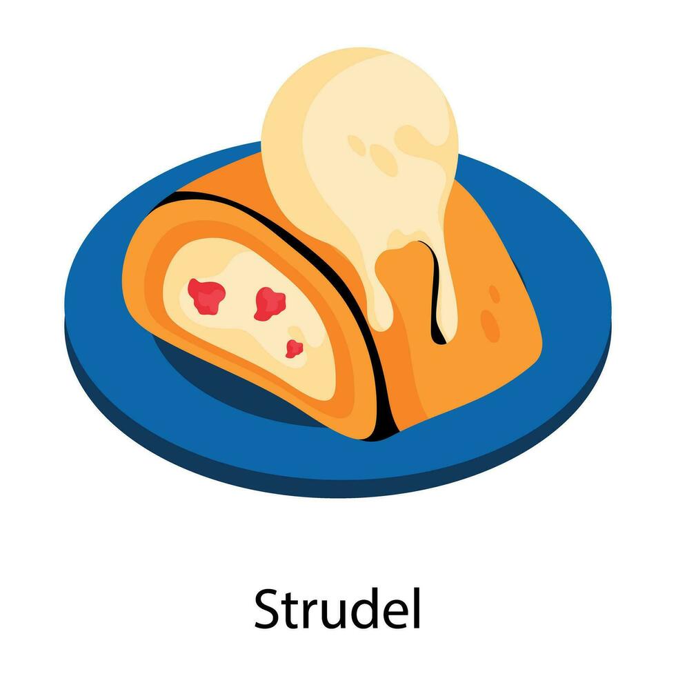 de moda strudel conceptos vector