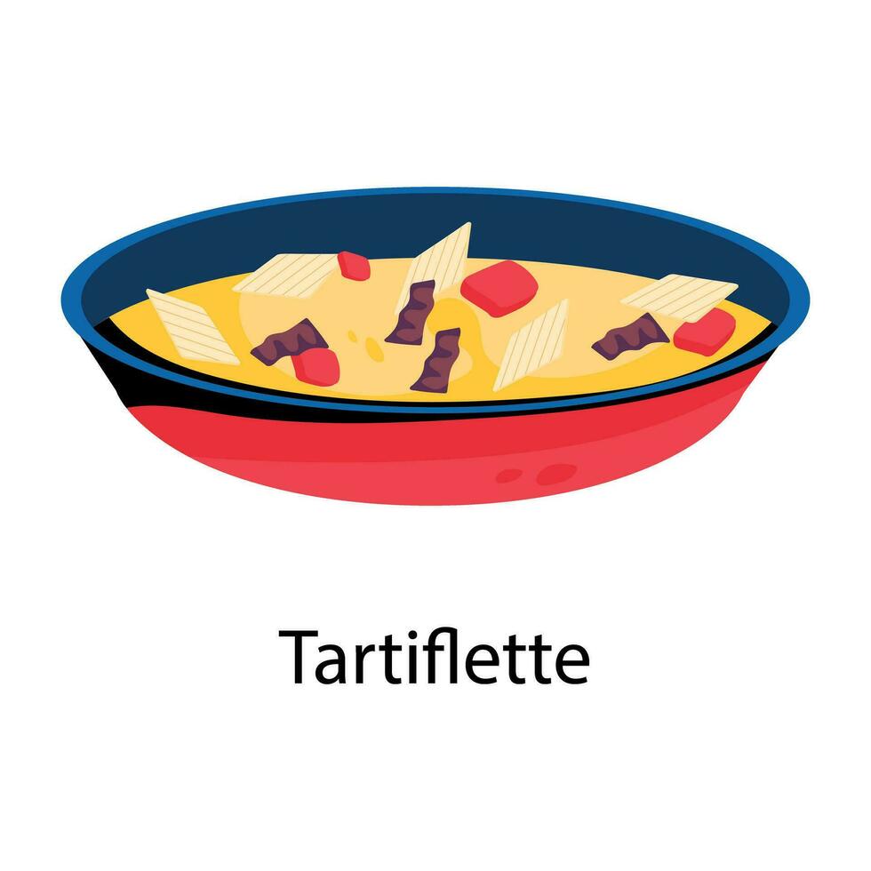 Trendy Tartiflette Concepts vector