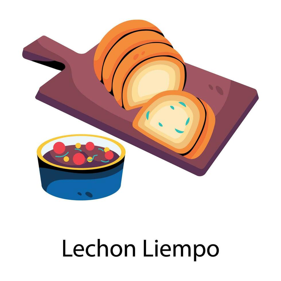 Trendy Lechon Liempo vector