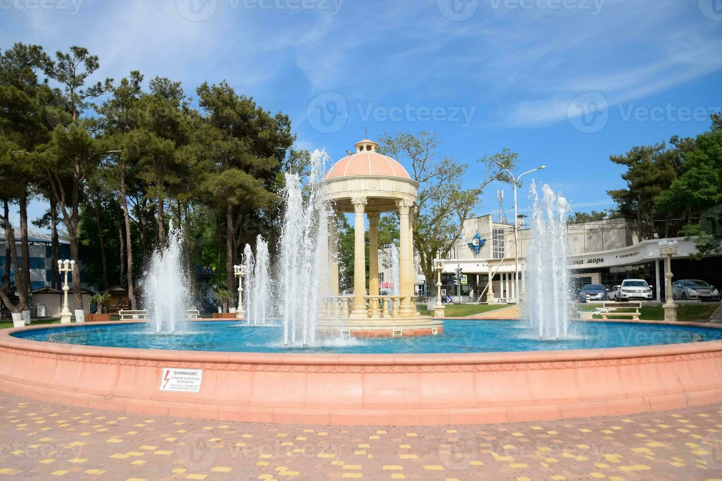 Fountain in Kabardinka made in antique style. photo