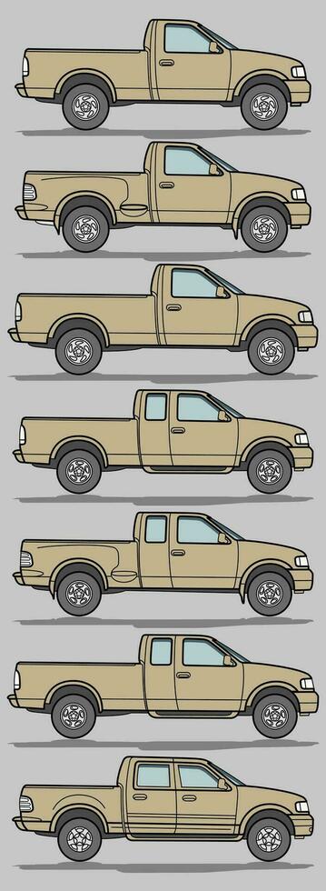 Ford F 150 car blueprint vector