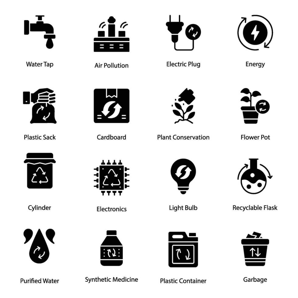 Pack of Ecology Icon Vectors