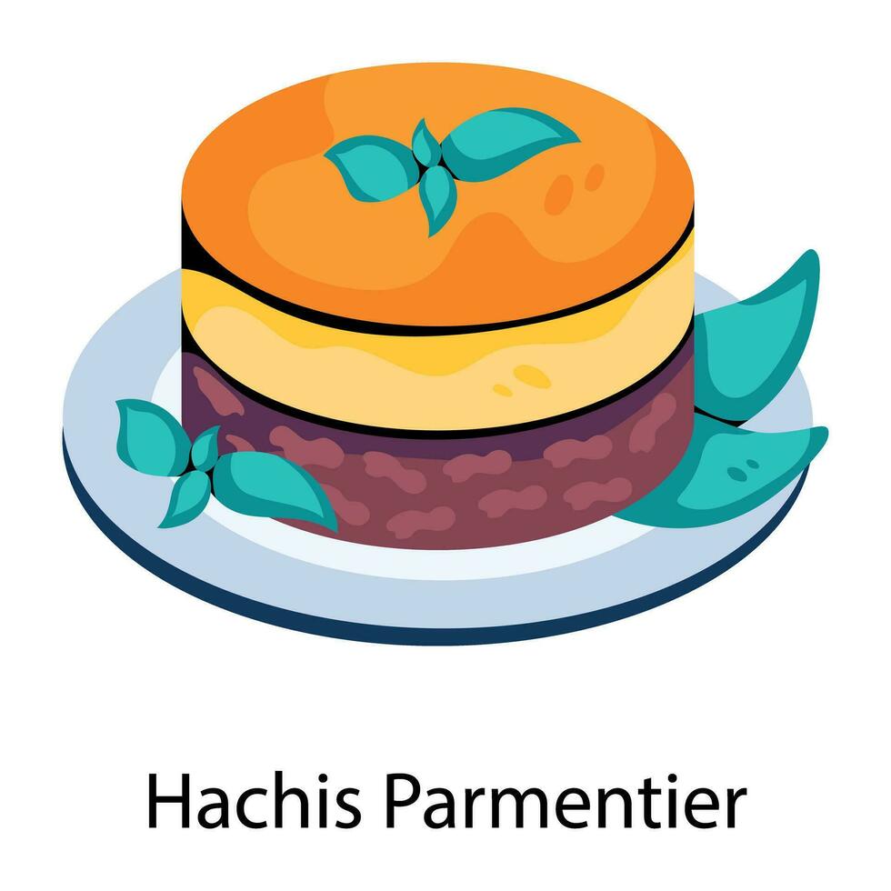 Trendy Hachis Parmentier vector