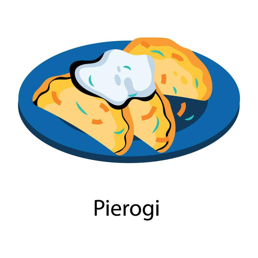 Trendy Pierogi Concepts vector