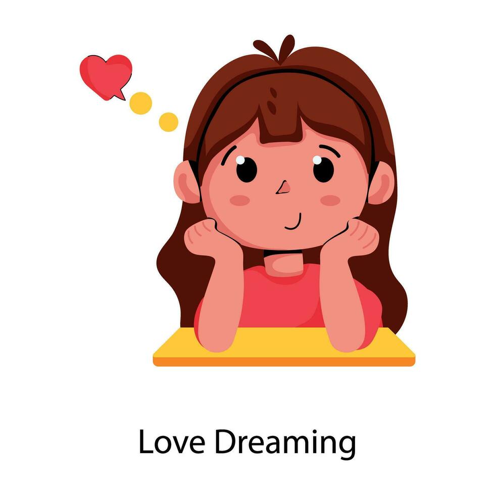Trendy Love Dreaming vector