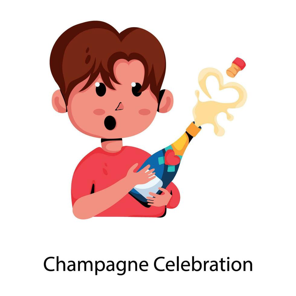 Trendy Champagne Celebration vector