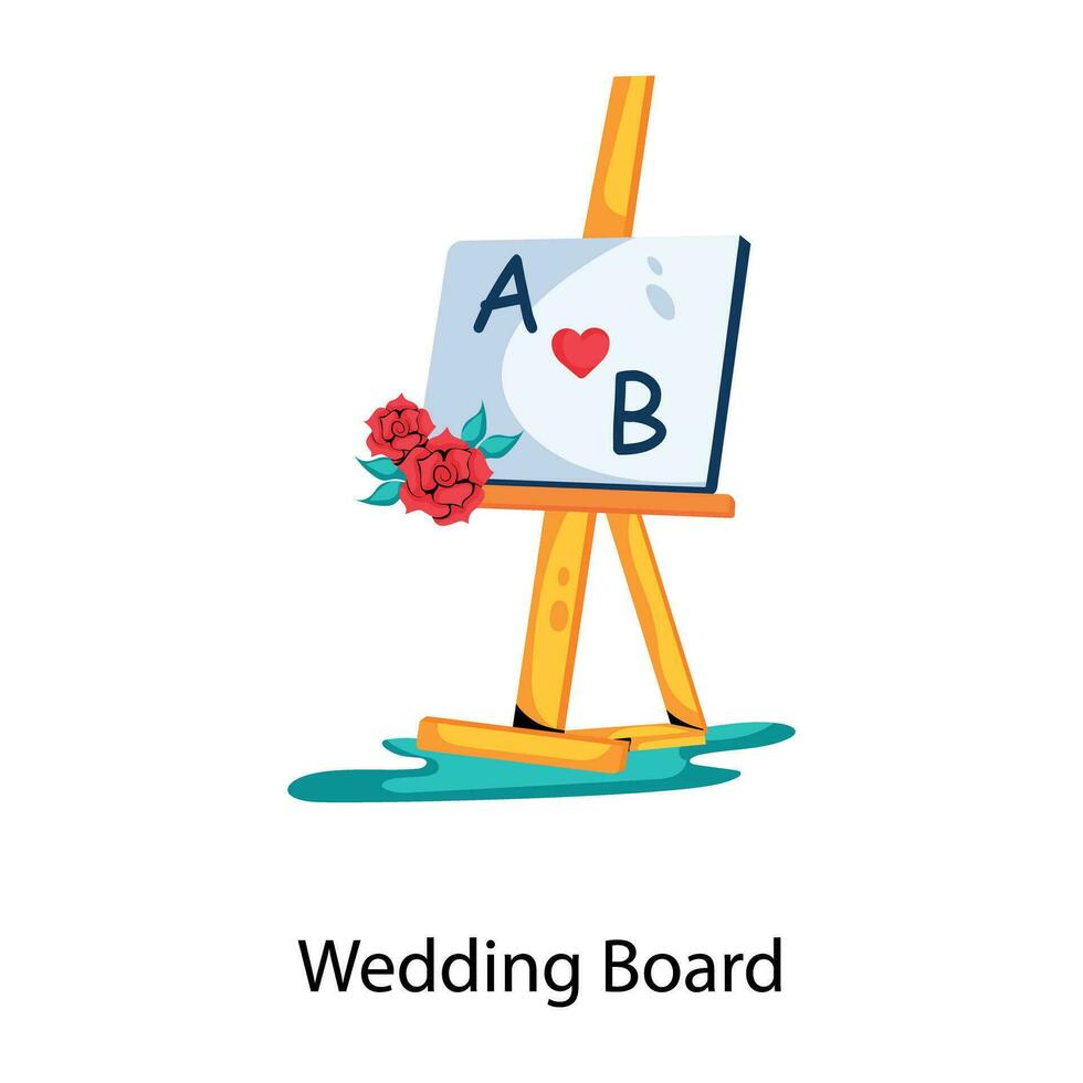 Trendy Wedding Board vector