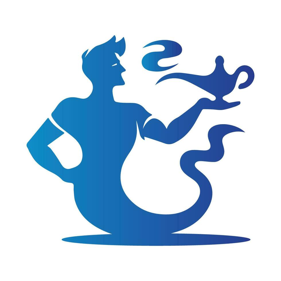 Genie Logo Design Vector Illustration